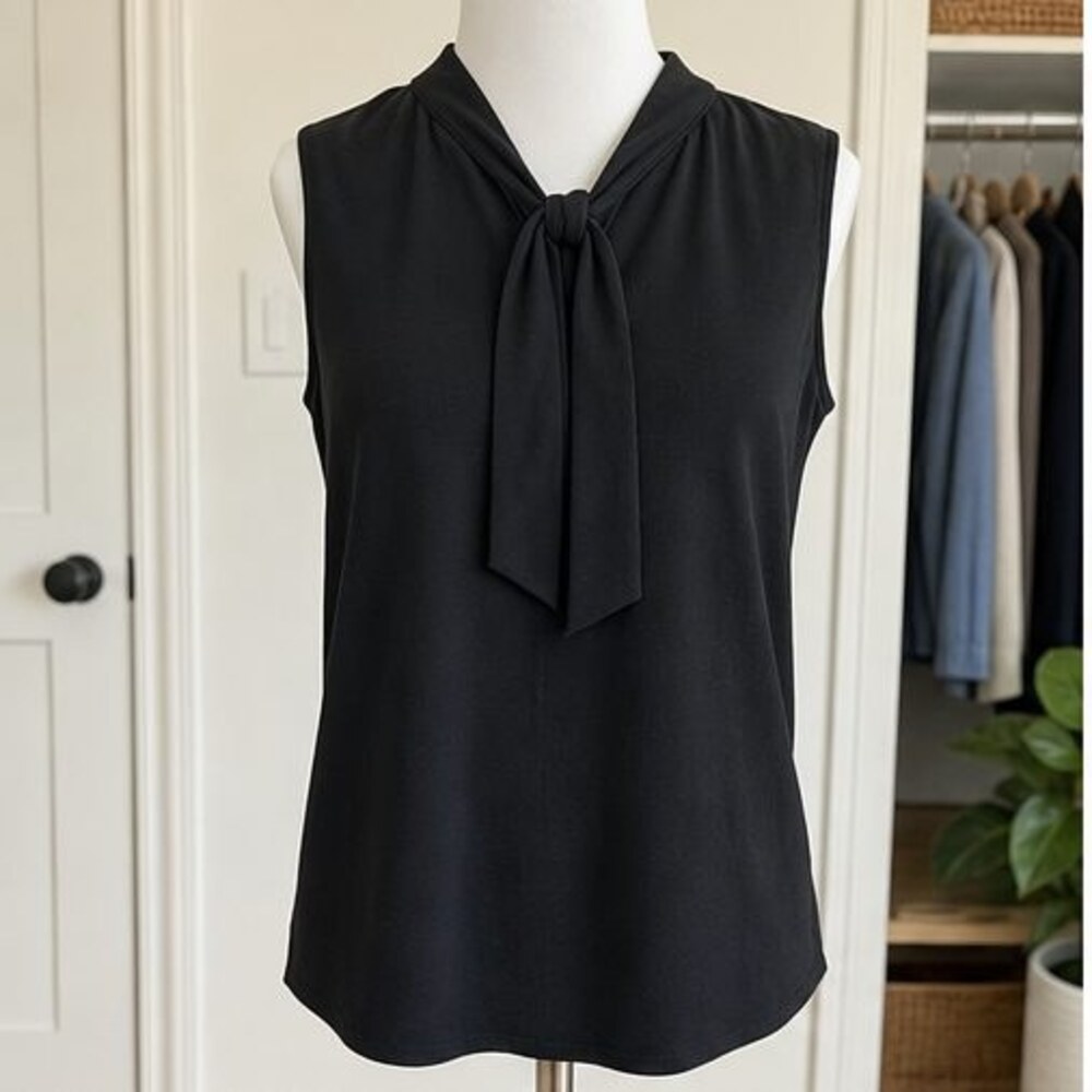 Black Pleated Blouse
